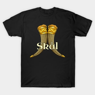 Mead in drinking horns - Skal T-Shirt